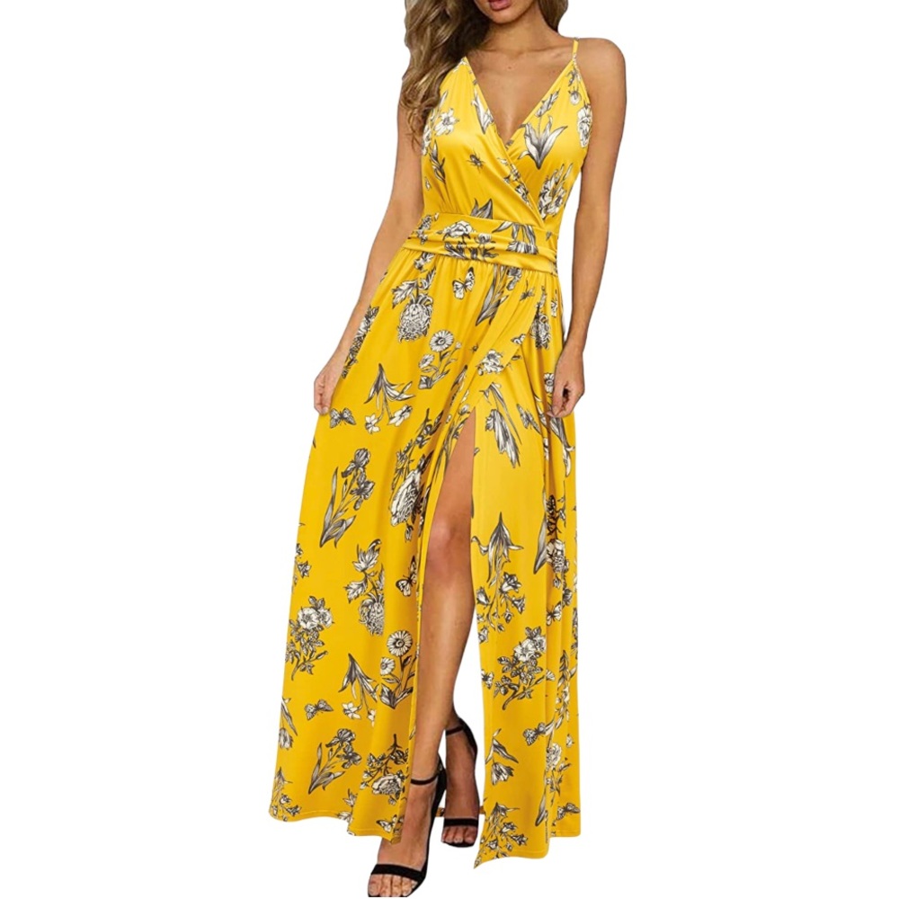 Floral Split Long Maxi Dress